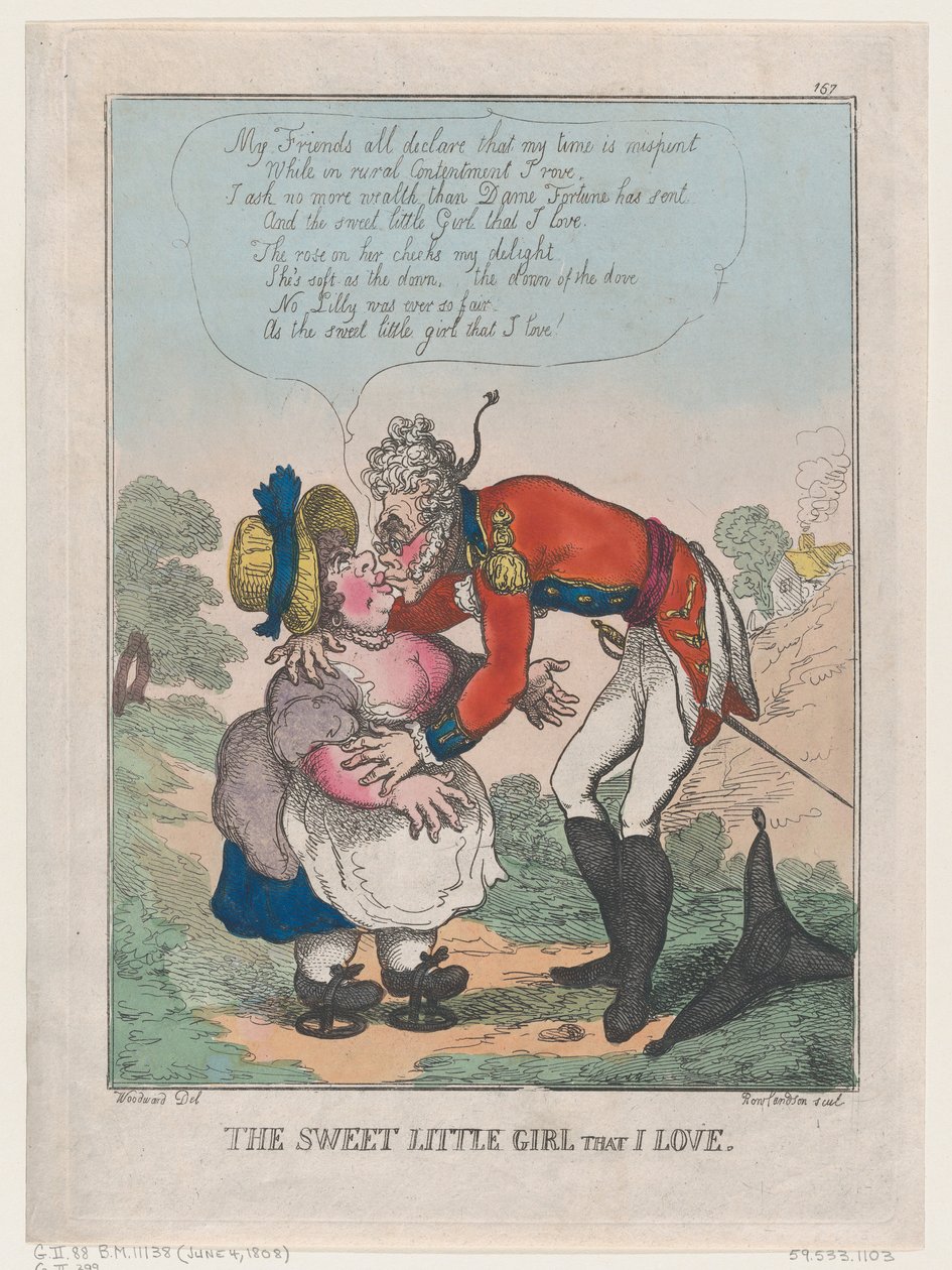 Das süße kleine Mädchen, das ich liebe, 4. Juni 1808 von Thomas Rowlandson