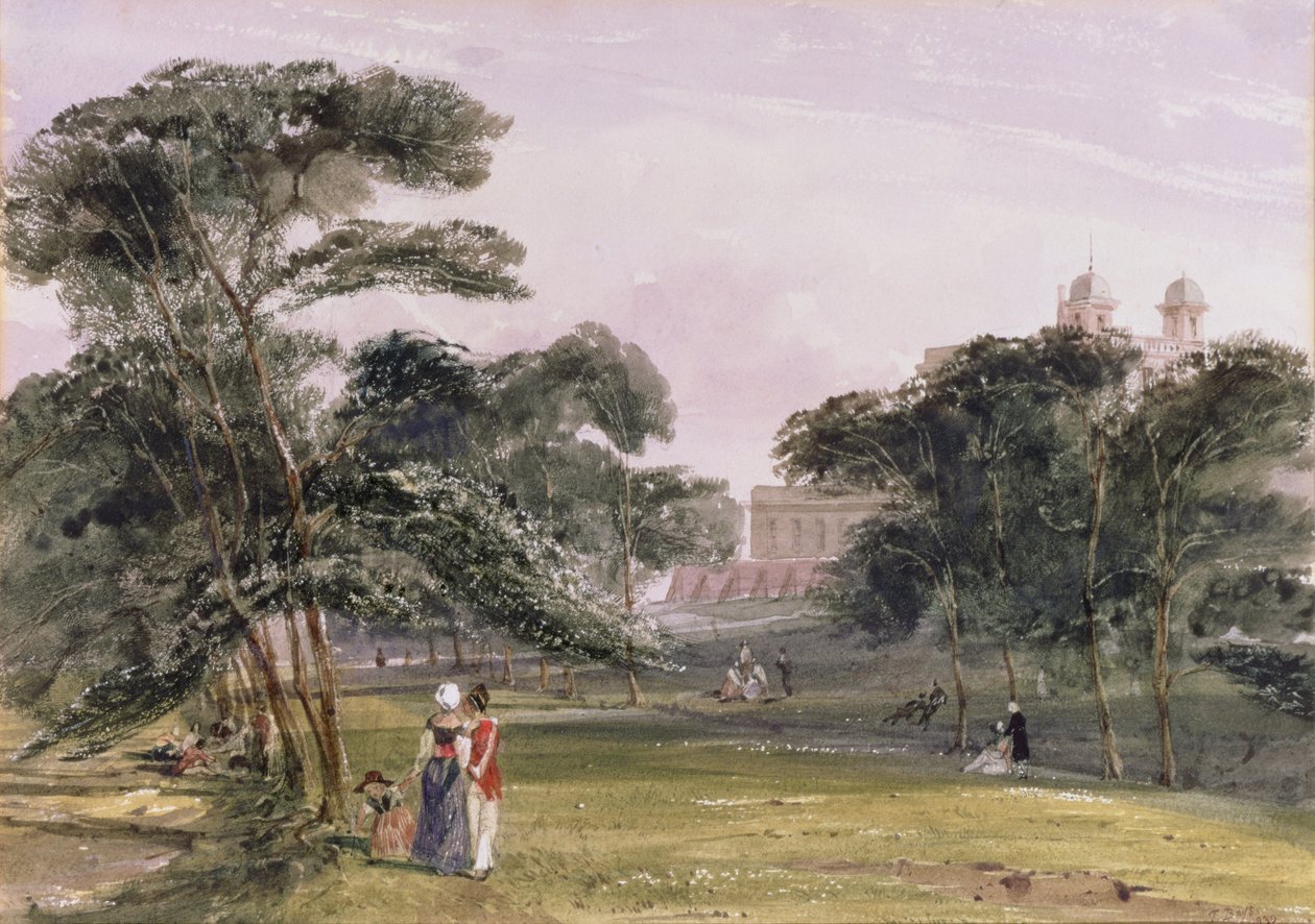 Figuren im Park unterhalb des Observatoriums, Greenwich, um 1850 von Thomas Shotter Boys