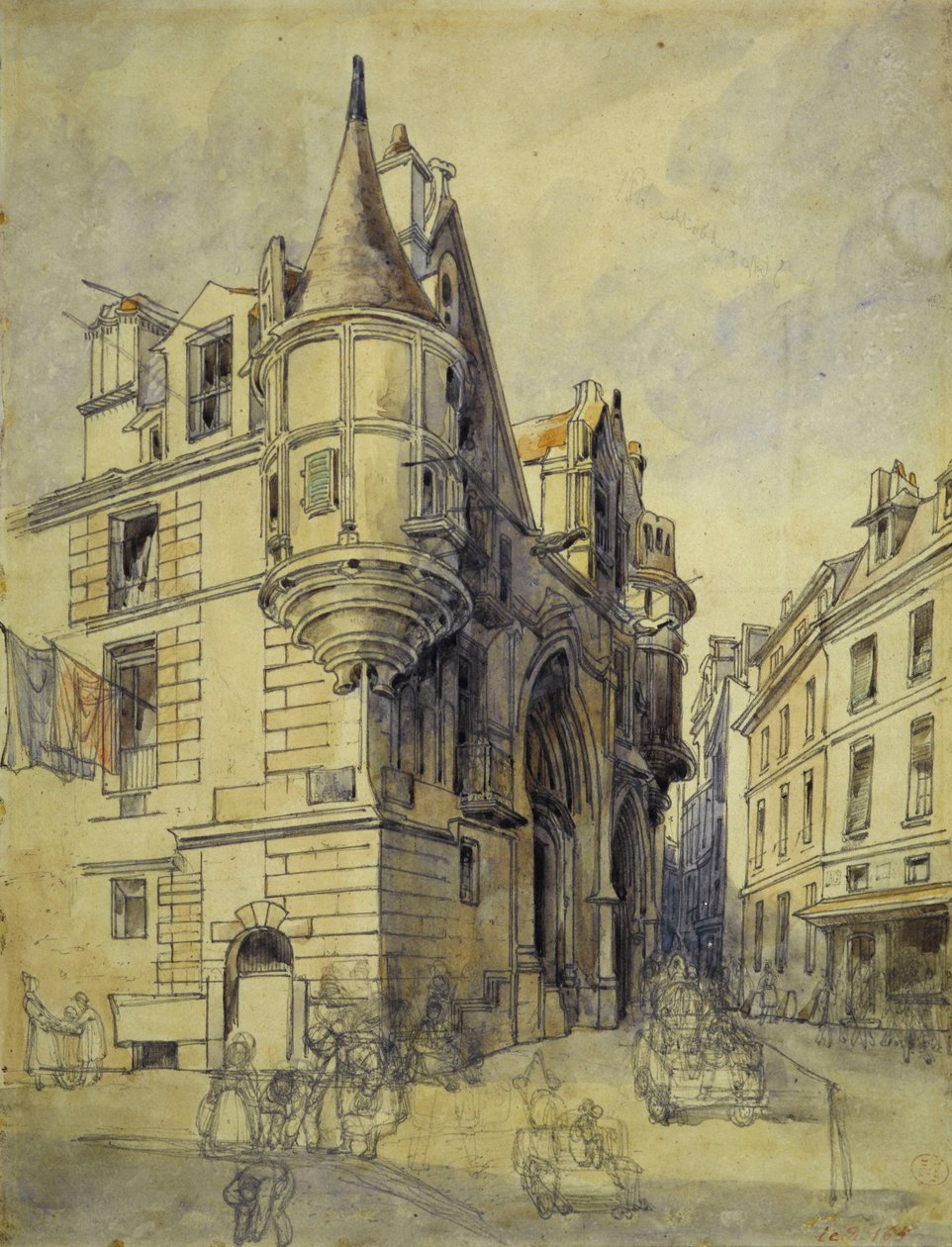 Hotel de Sens, Rue du Figuier, um 1833