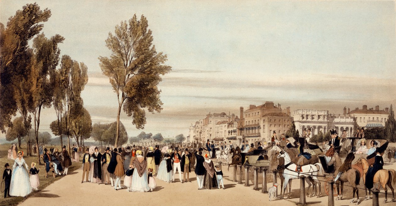 Hyde Park, in Richtung Grosvenor Gate aus 