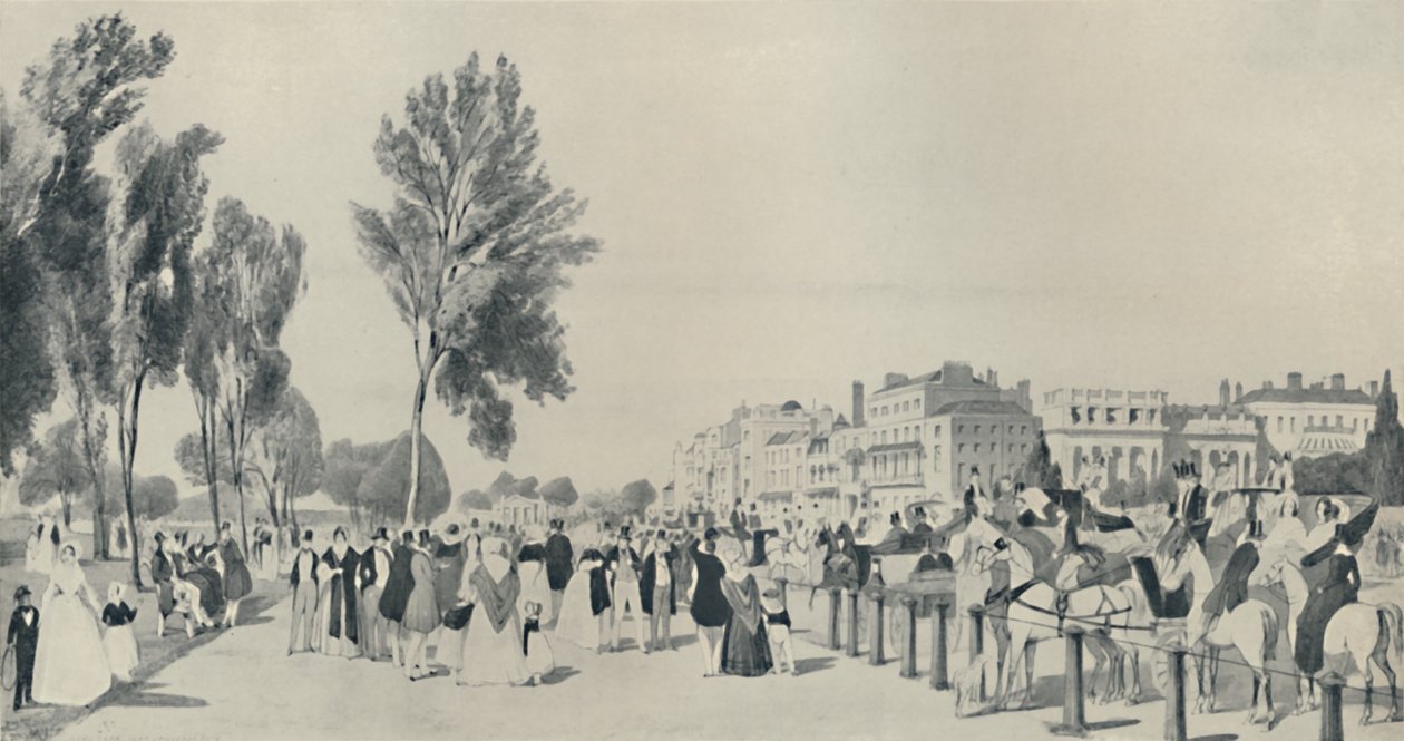Gesellschaft im Hyde Park, 1842, 1920 von Thomas Shotter Boys