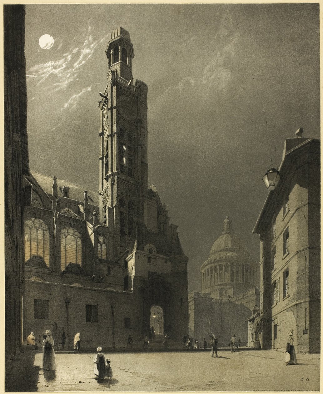 St. Etienne du Mont und das Pantheon, Paris von Thomas Shotter Boys