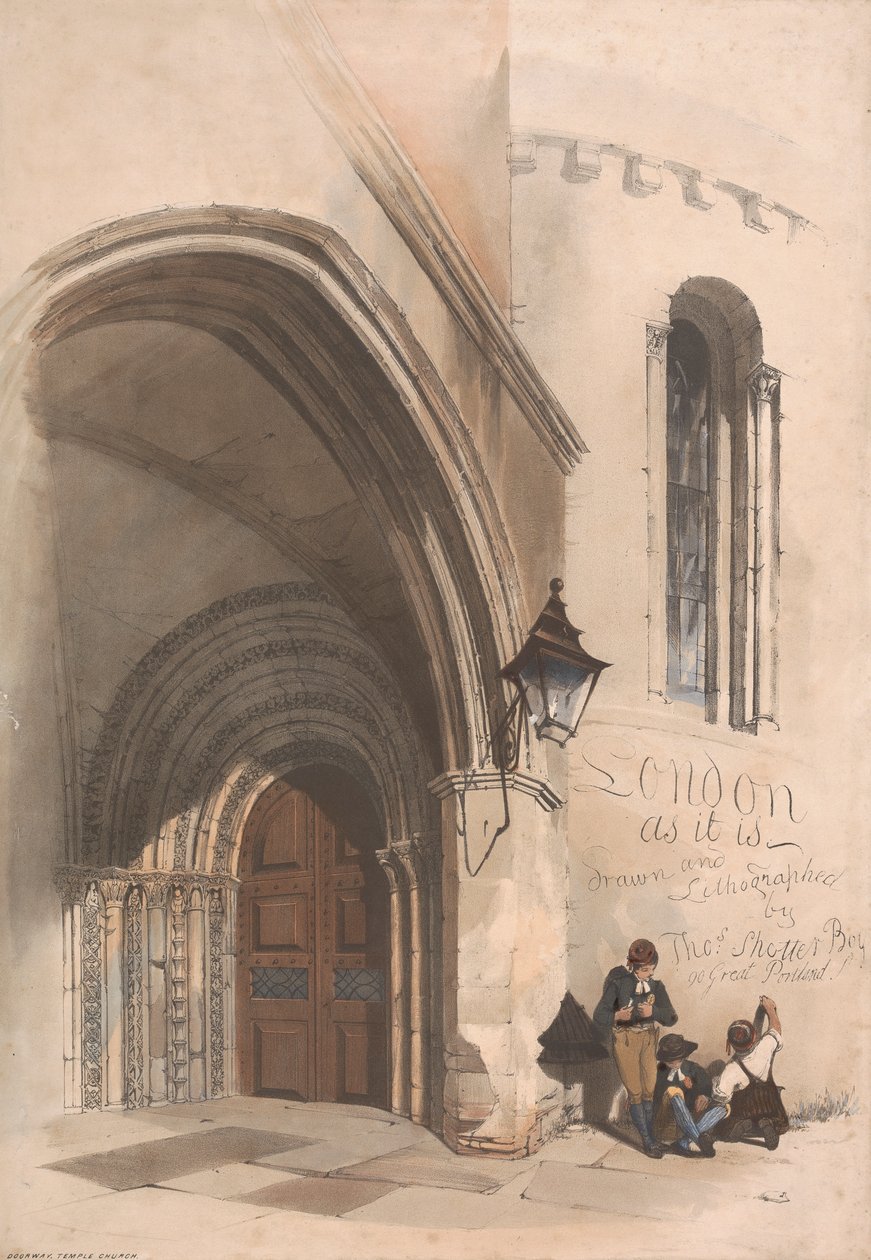 Titelseite eines Satzes Lithographien von London von Thomas Shotter Boys