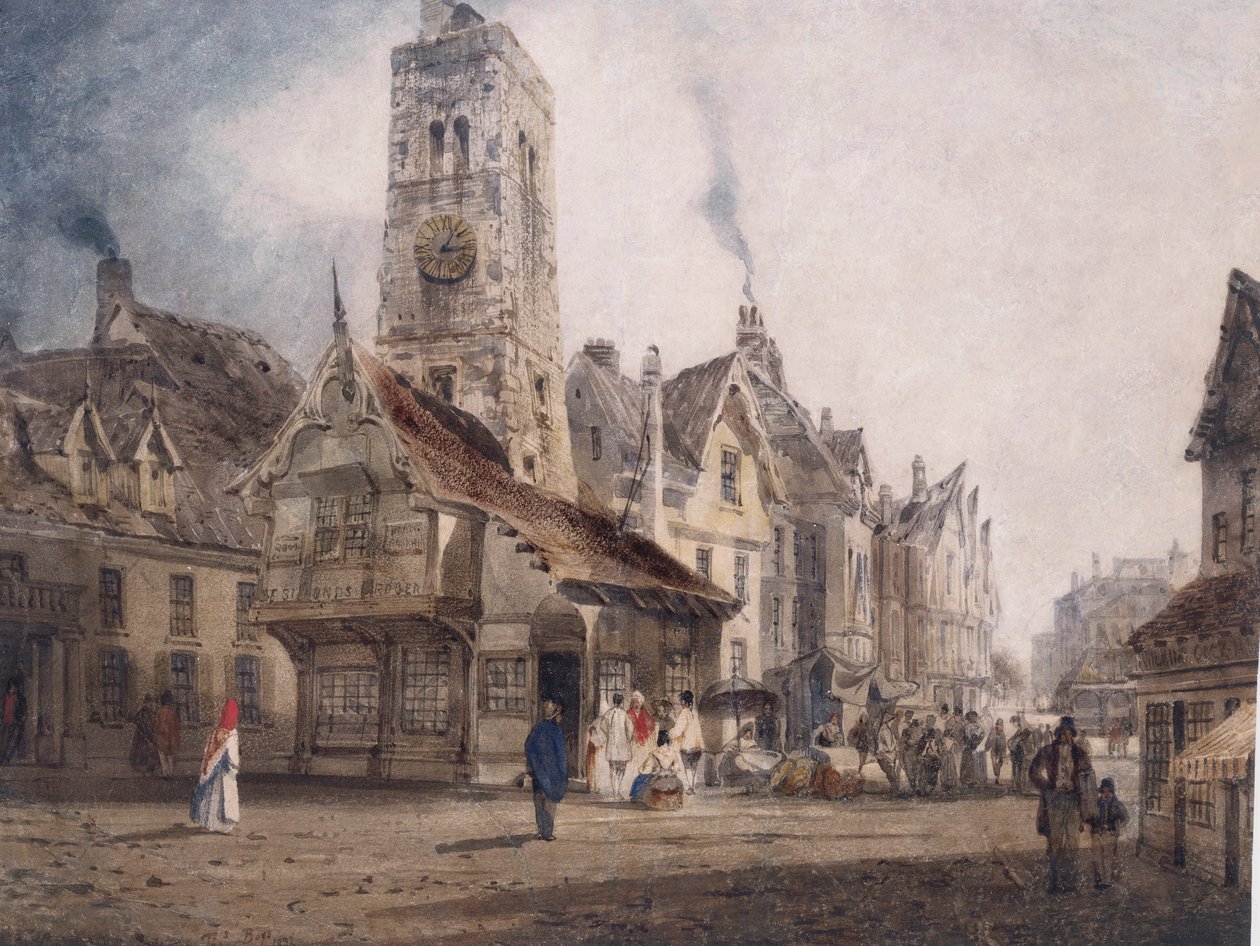 Ansicht eines Marktplatzes, ca. 1832 von Thomas Shotter Boys