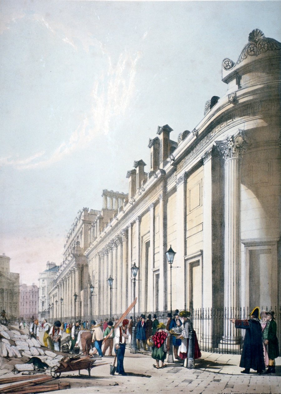 Ansicht der Bank of England, City of London von Thomas Shotter Boys