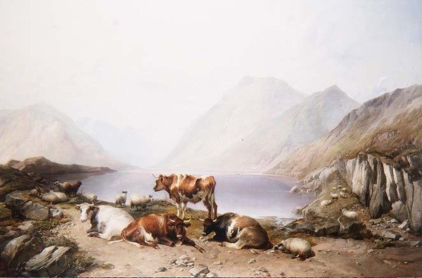 Eine Rast auf der Wanderung, Loch Etive von Thomas Sidney Cooper