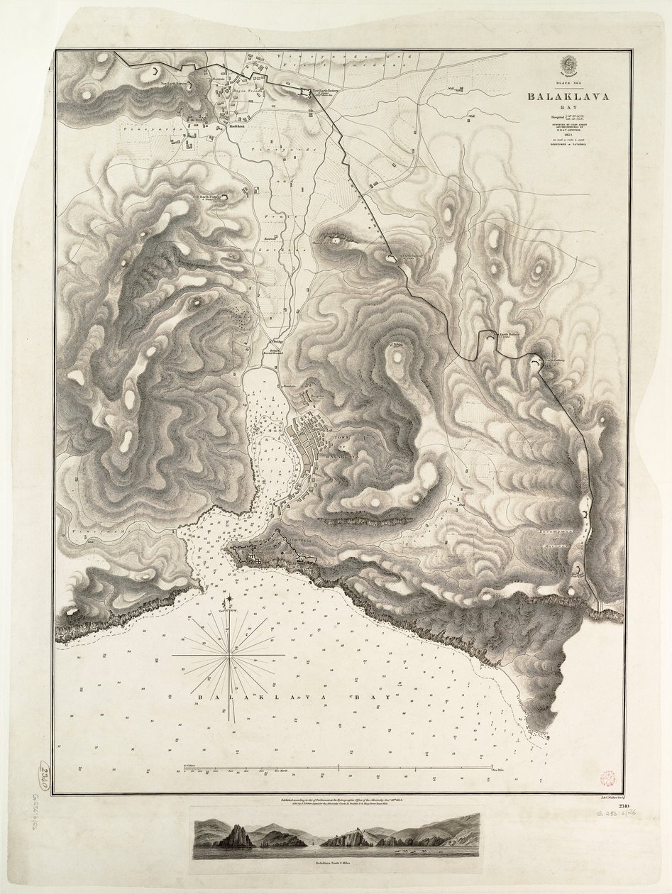 Balaklava-Bucht, Schwarzes Meer, vermessen von Kommandant Spratt der HMSV 
