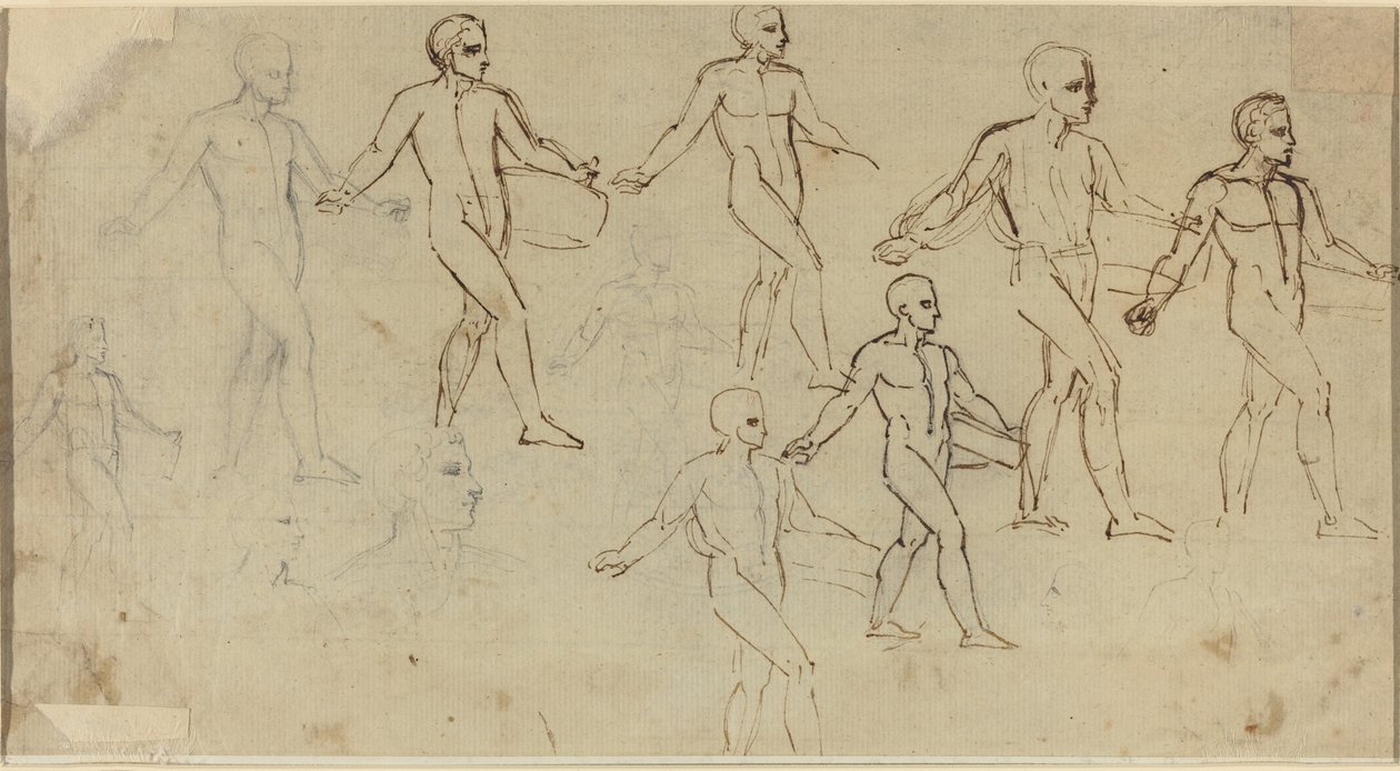 Studien eines Sämanns (Illustration für Thomsons Jahreszeiten) von Thomas Stothard