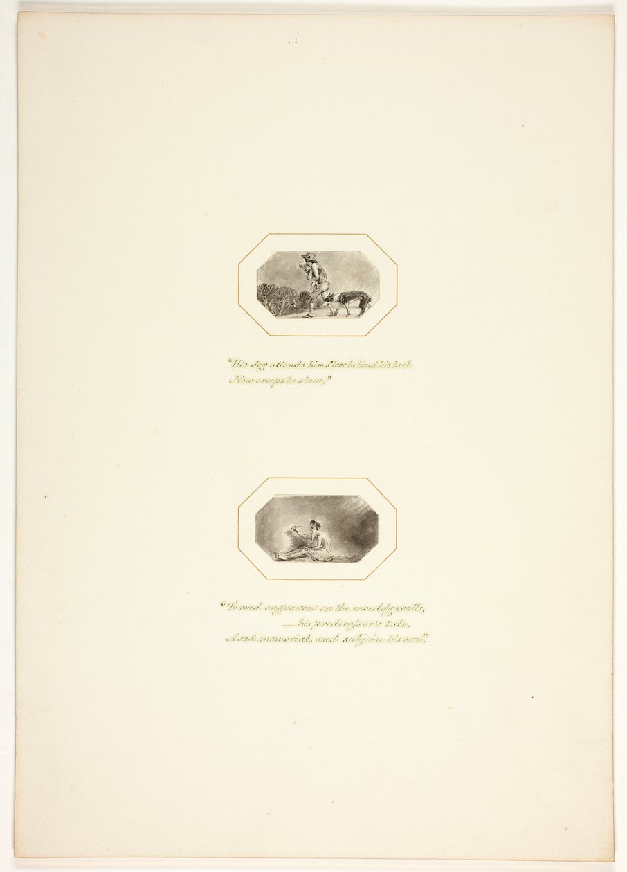Studie für eine Platte aus Die Aufgabe von Thomas Stothard