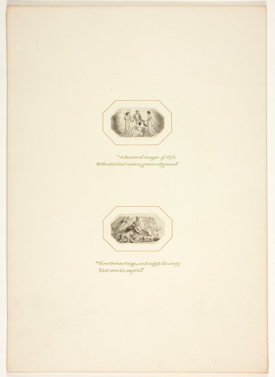 Studie für eine Tafel aus The Task von Thomas Stothard