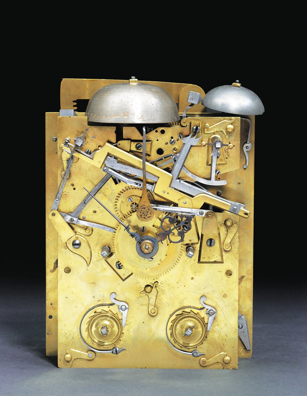 Detail einer James II montierten Schlaguhr mit Viertelstundenrepetition, Nr. 166, ca. 1690-95 von Thomas Tompion