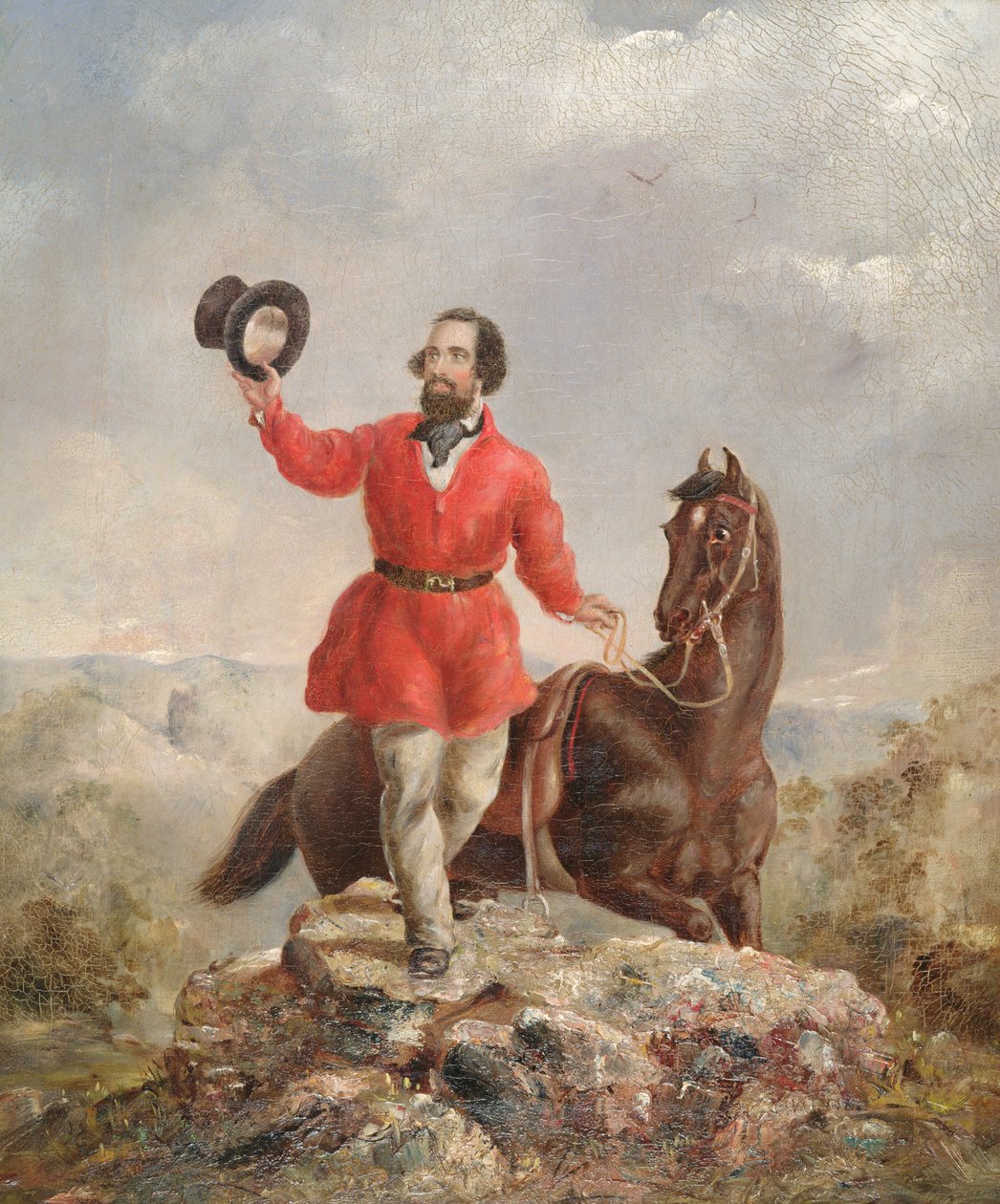 Mr. E.H. Hargraves, der Goldentdecker von Australien, 1851 von Thomas Tyrwhitt Balcombe