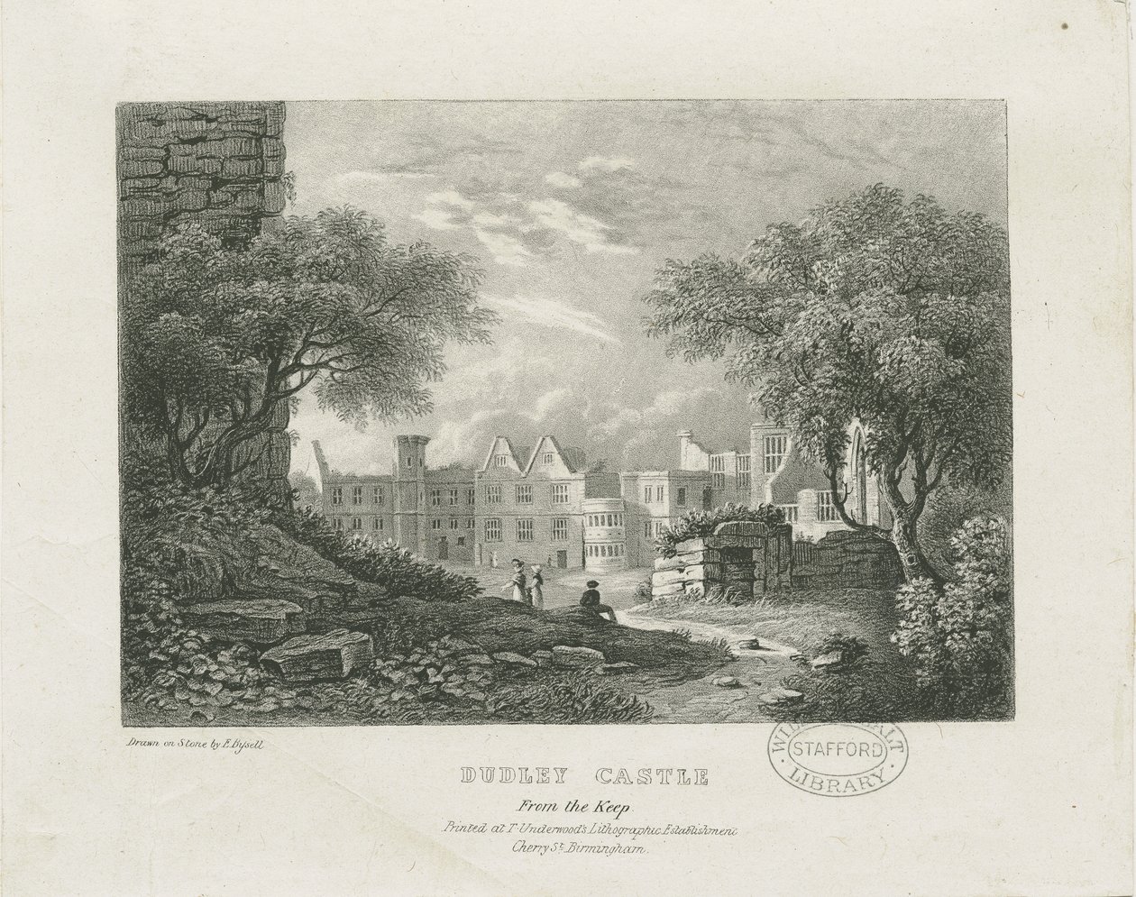 Dudley Schloss - Der Bergfried: Lithographie, undatiert [19. Jh.] von Thomas Underwood