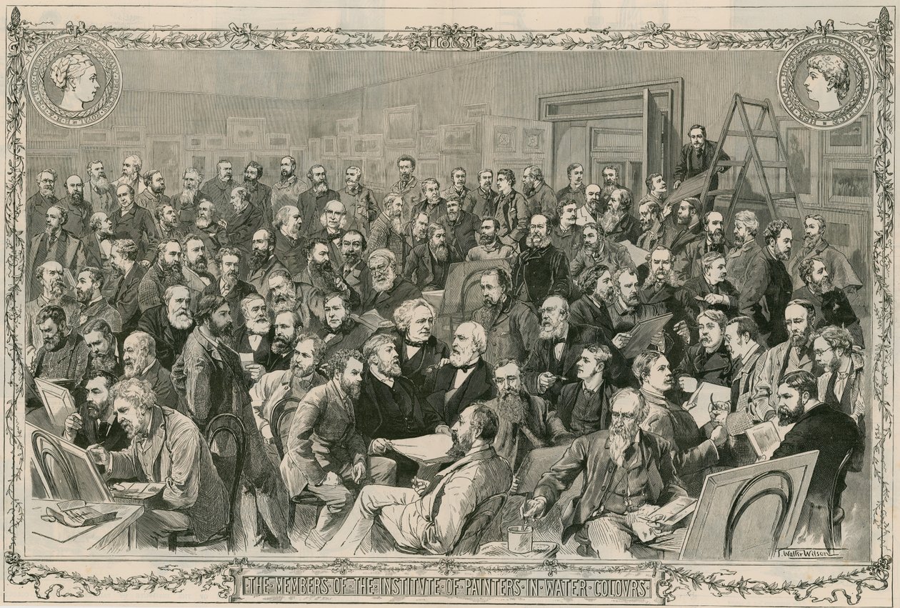 Die Mitglieder des Instituts der Aquarellmaler von Thomas Walter Wilson