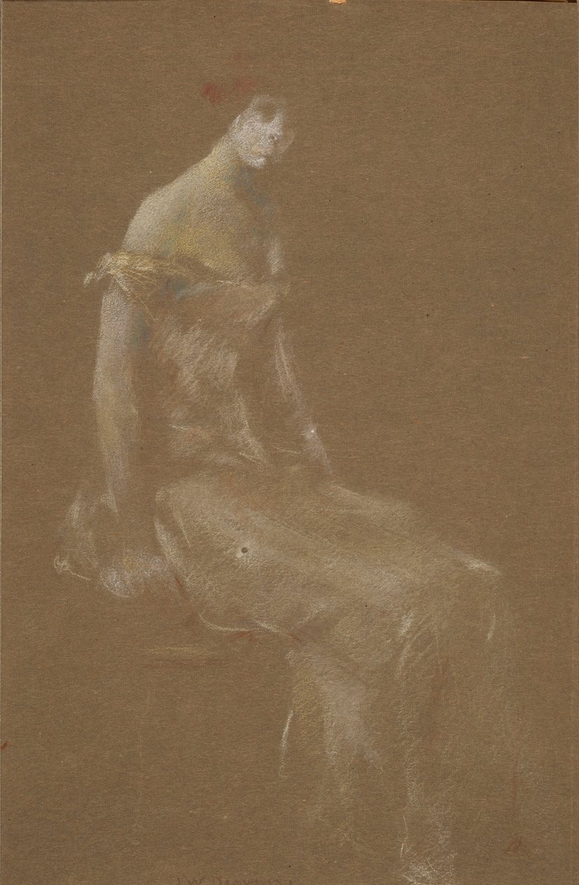 Porträt einer Dame in Pink #3 von Thomas Wilmer Dewing