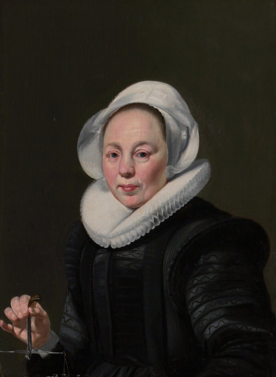 Porträt einer Frau mit einer Waage, ca. 1625-26 von Thomas de Keyser