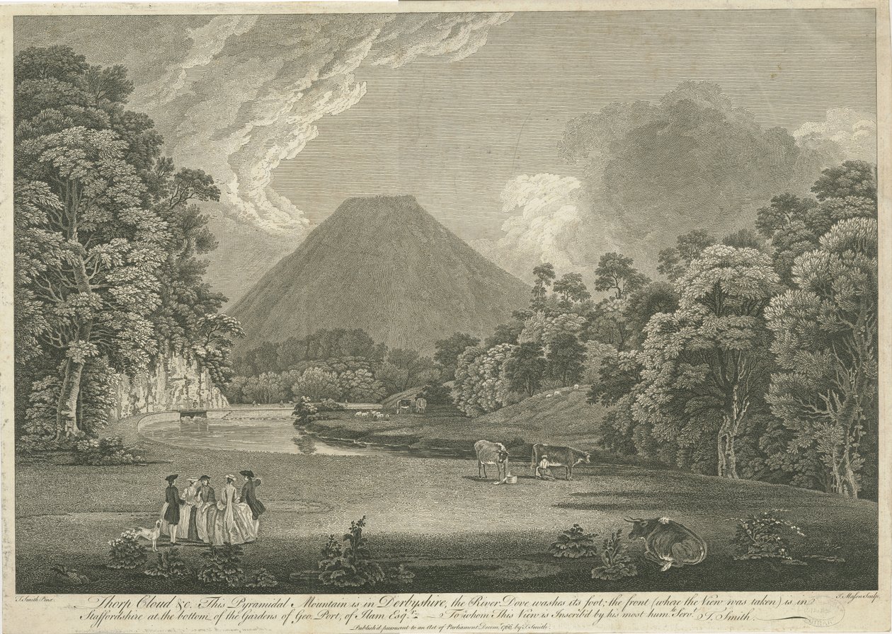 Dovedale - Thorpe Cloud (Stich) von Thomas of Derby (after) Smith