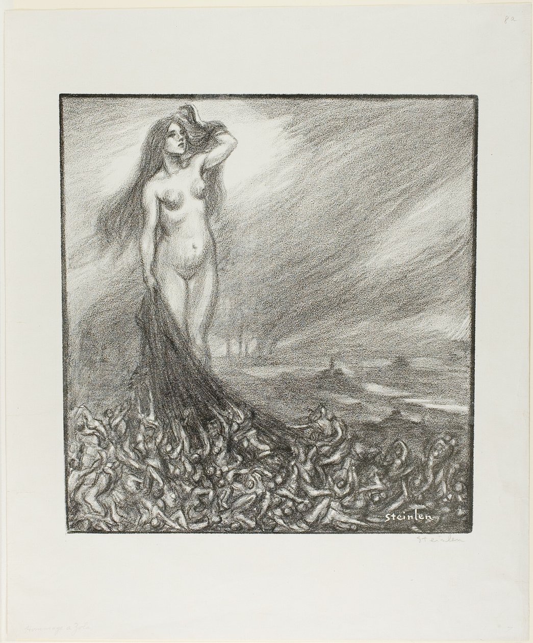 Hommage an Zola von Théophile Alexandre Pierre Steinlen