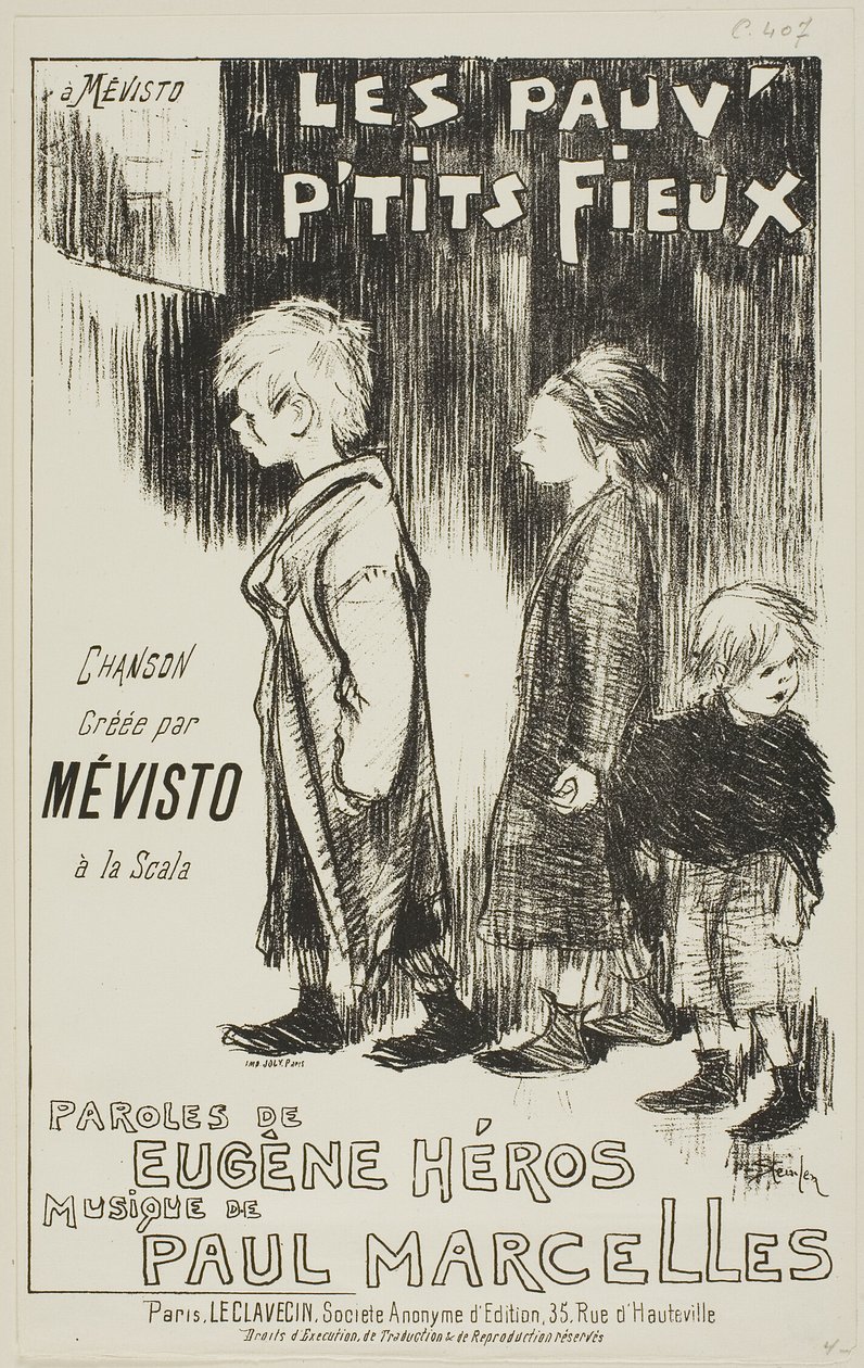 Die armen kleinen Jungen von Théophile Alexandre Pierre Steinlen