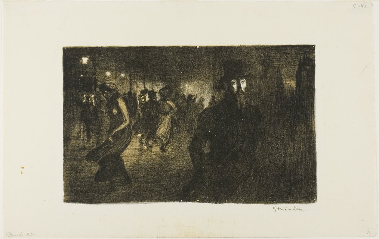 Paris, Nacht von Théophile Alexandre Pierre Steinlen