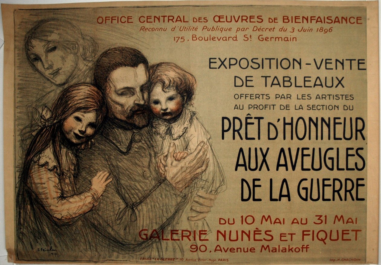 Bereit, die Kriegsblinden zu ehren von Théophile Alexandre Pierre Steinlen