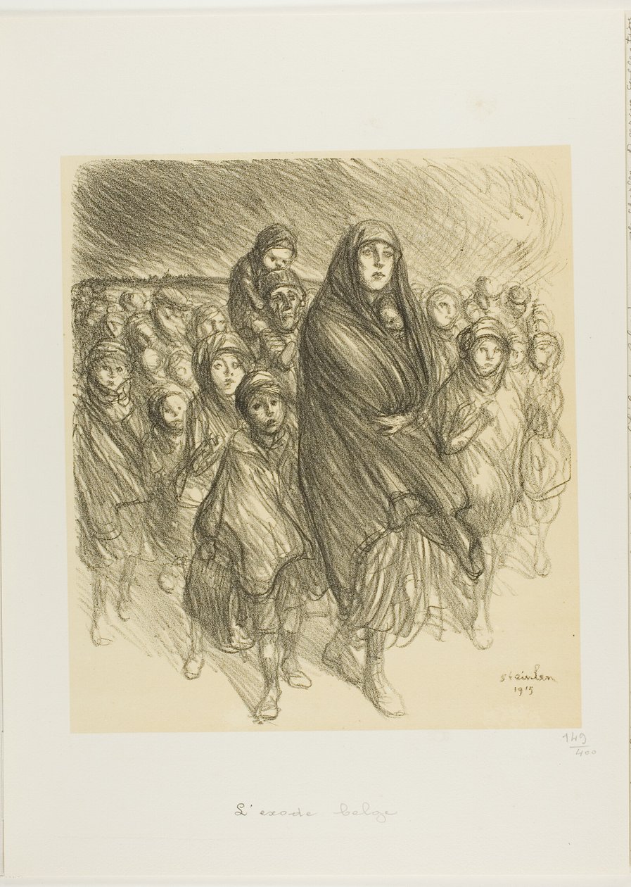 Der belgische Exodus von Théophile Alexandre Pierre Steinlen