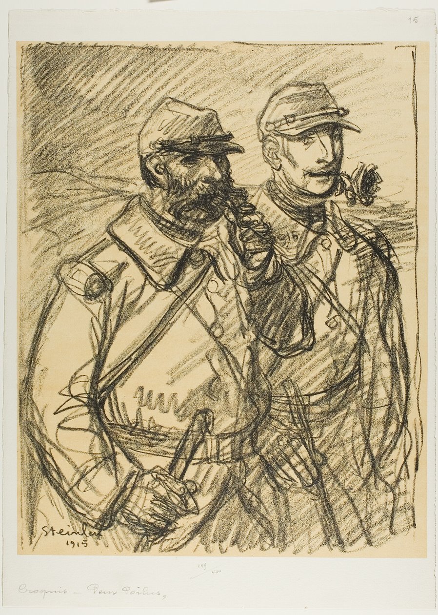 Zwei Soldaten von Théophile Alexandre Pierre Steinlen