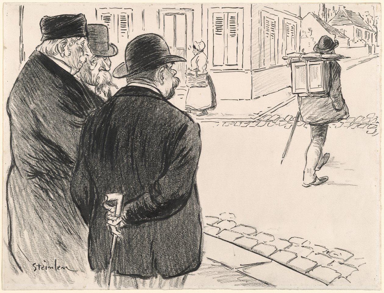 Er verhält sich wie ein Maler, späte 19. - frühes 20. Jahrhundert von Théophile Alexandre Steinlen