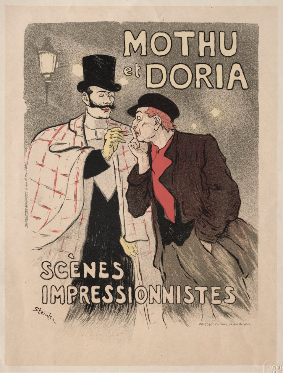 Mothu et Doria - Szenen impressionistes, 1893 von Théophile Alexandre Steinlen