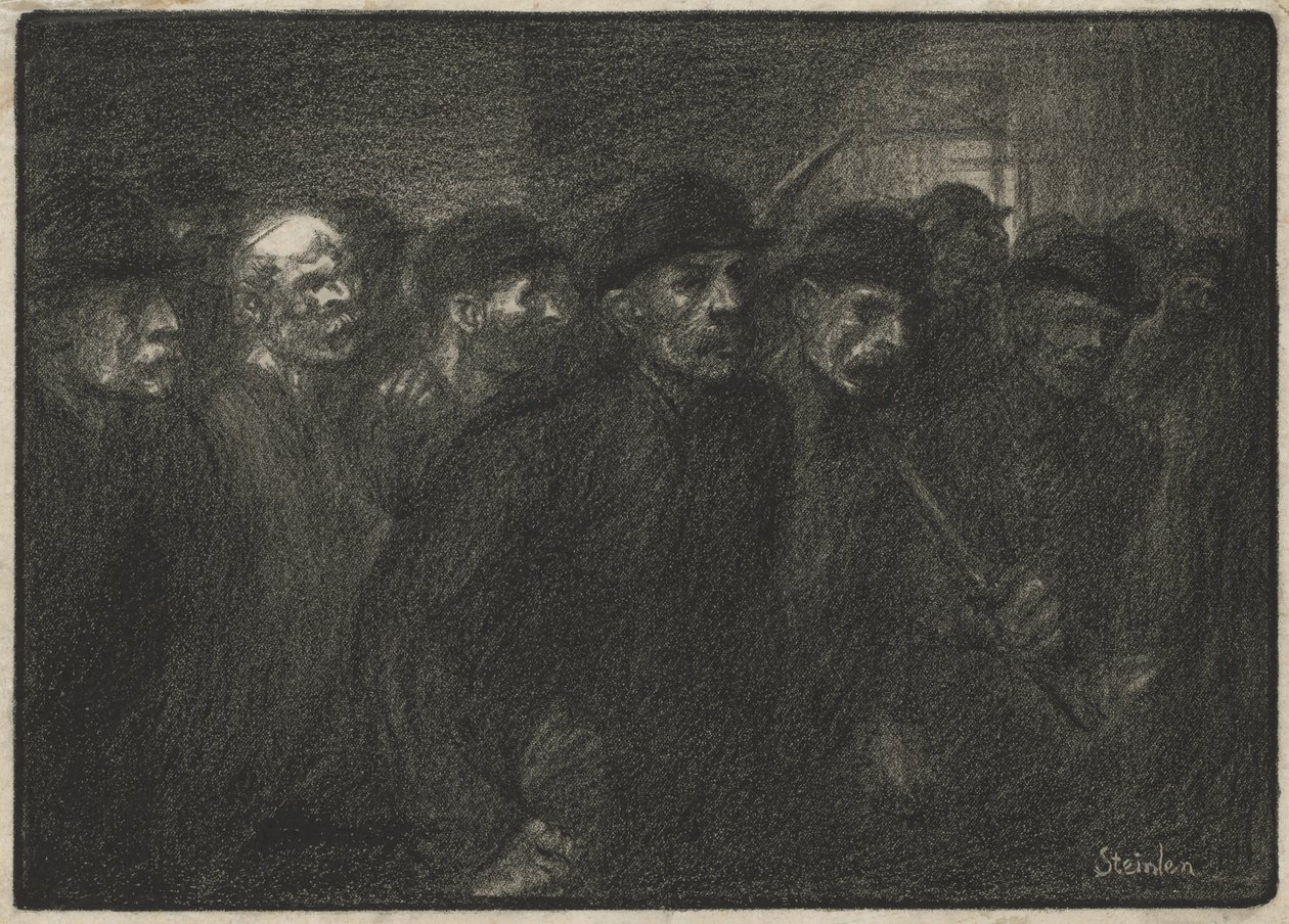 Arbeiter verlassen die Fabrik von Théophile Alexandre Steinlen