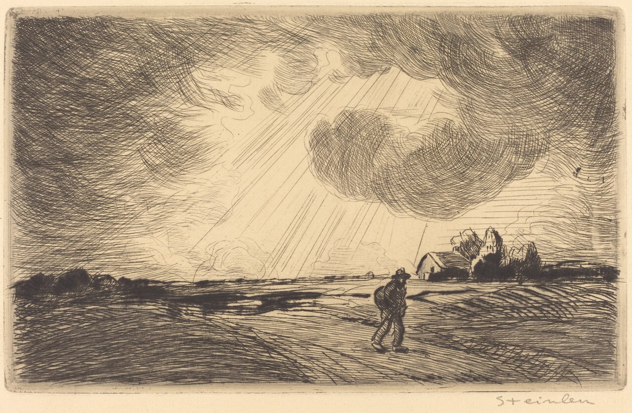 Gewitter, spätes 19. - frühes 20. Jahrhundert von Théophile Alexandre Steinlen