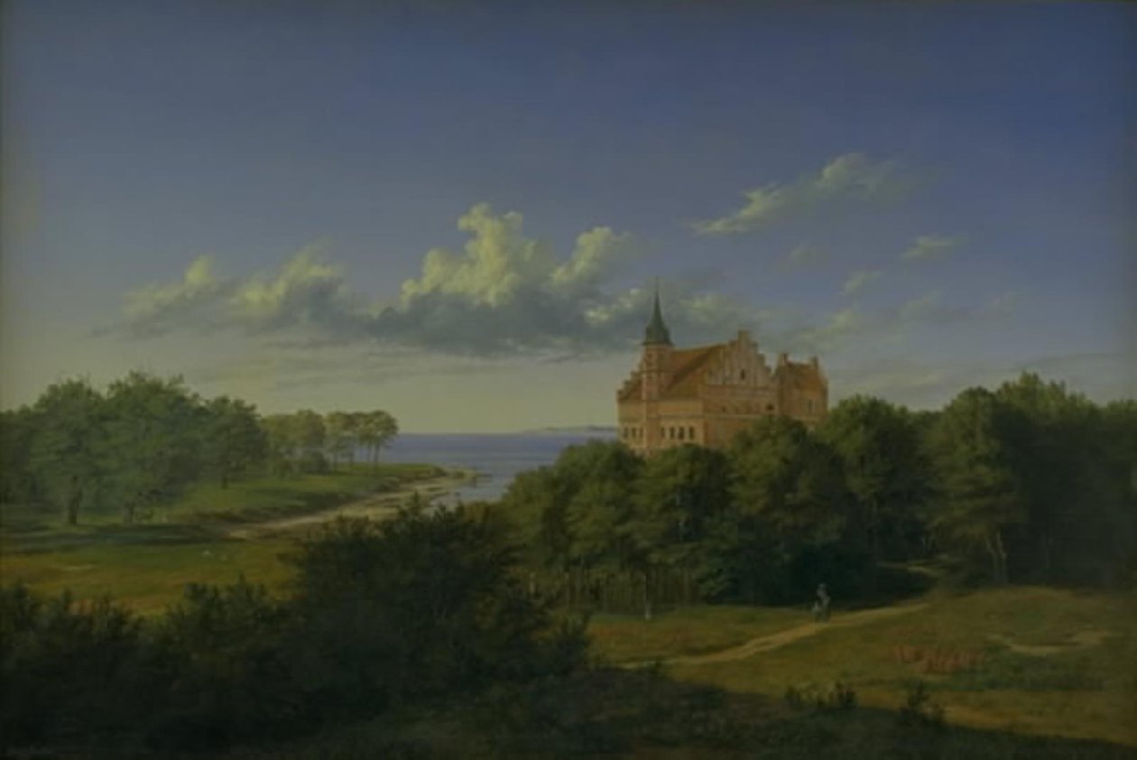 Eine Landschaft mit einem Herrenhaus. Komposition von Thorald Læssøe