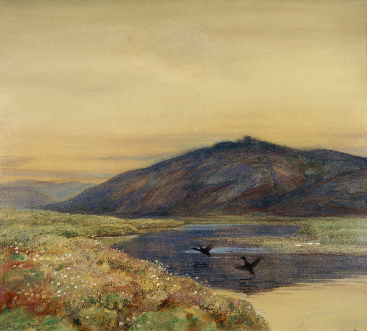 Landschaft mit Vögeln von Thorolf Holmboe
