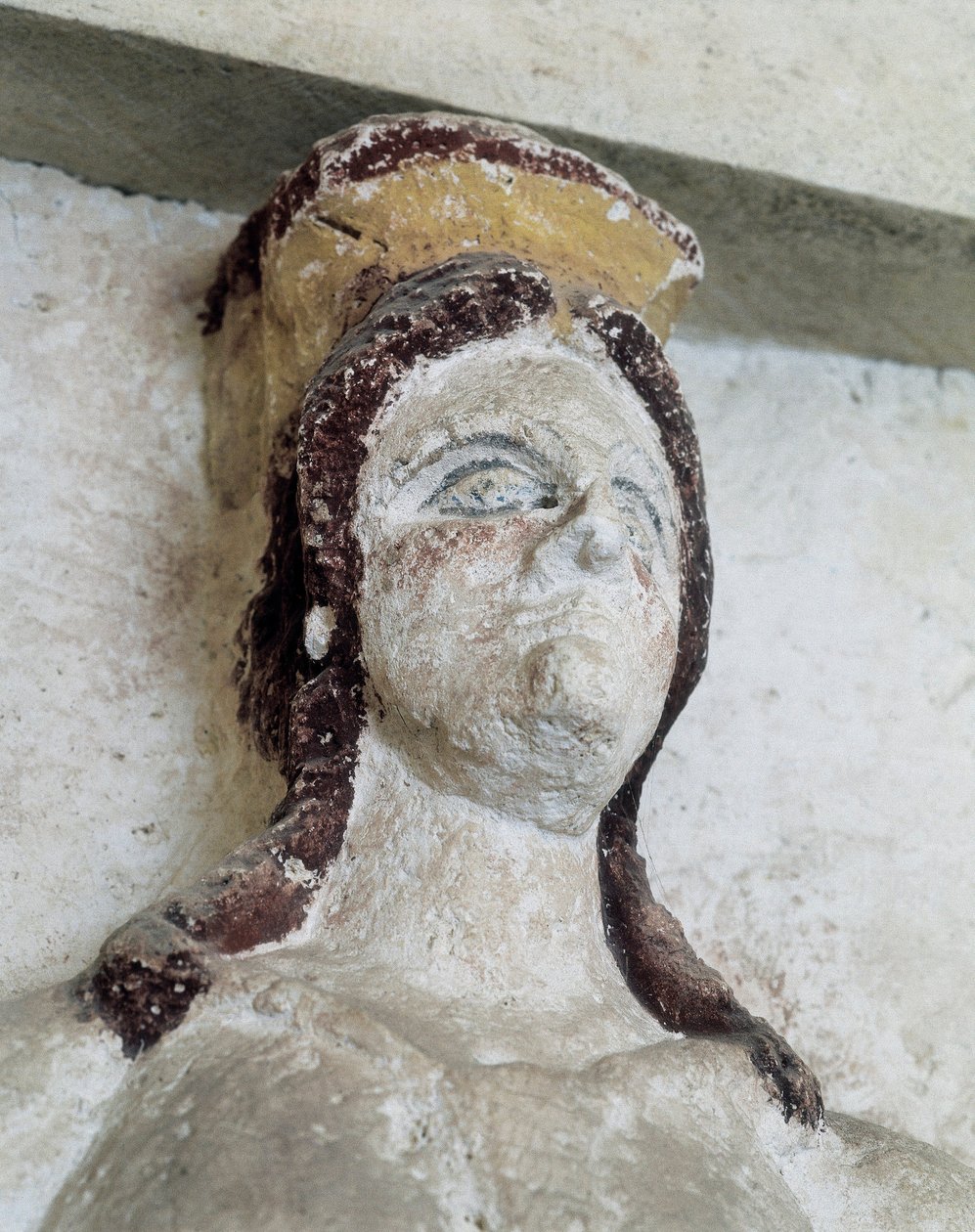 Thrakisches Grab von Sveshtari, Detail einer Frauenstatue in Atlas, 3. Jahrhundert v. Chr. von Thracian Thracian