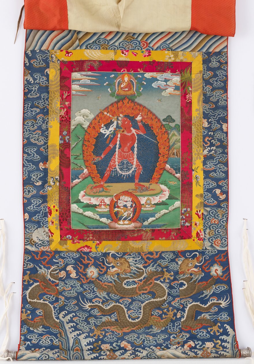 Dakini, Malerei des 19. Jahrhunderts, Textilränder des 19. und 18. Jahrhunderts von Tibetan School