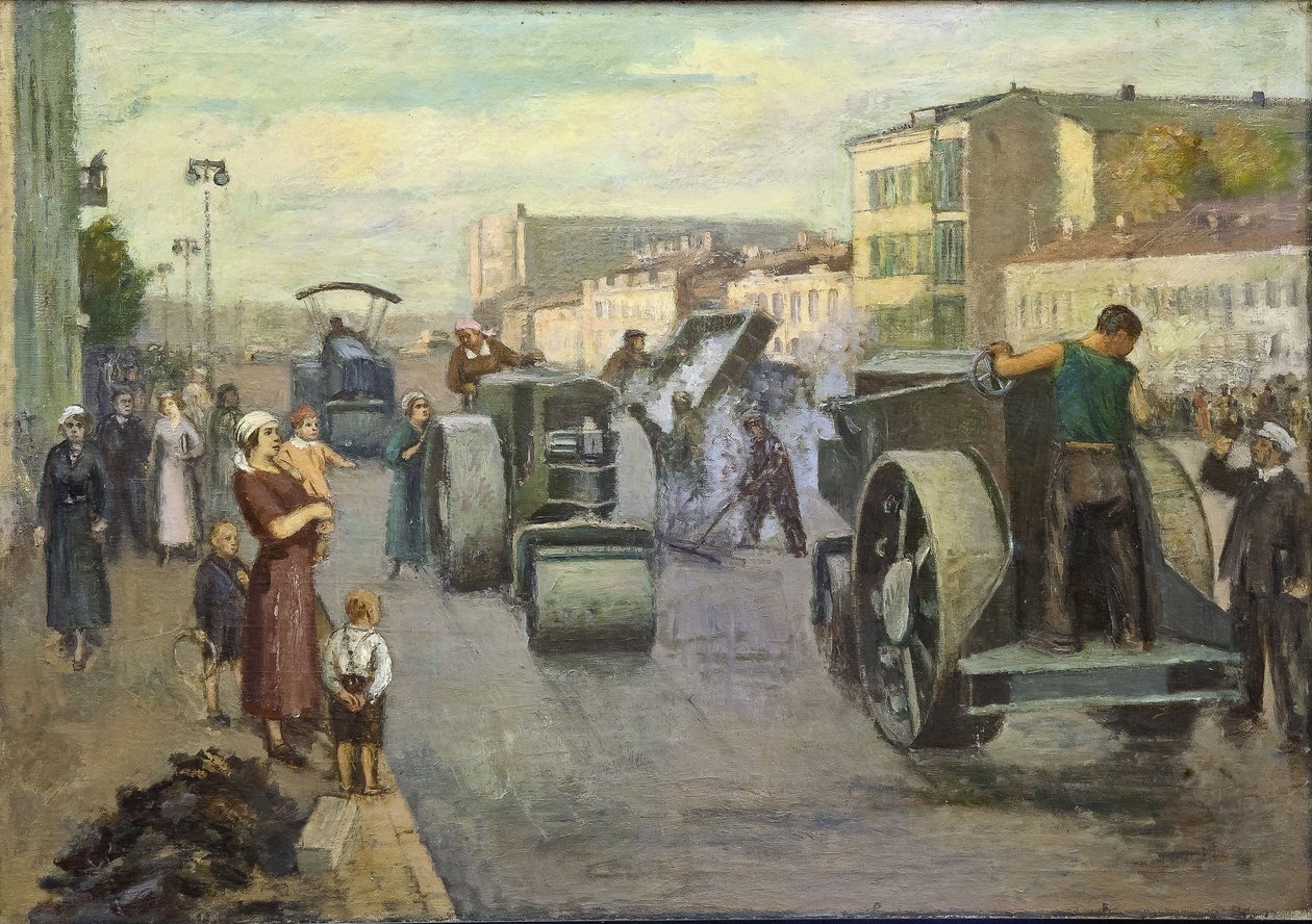 Der Wiederaufbau von Moskau von Timofei Ermilovich Pustovalov
