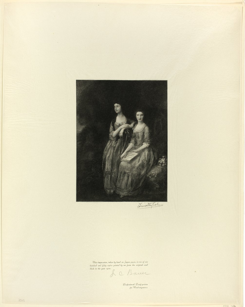 Die Schwestern: Mrs. Sheridan und Mrs. Tickell, aus Old English Masters von Timothy Cole