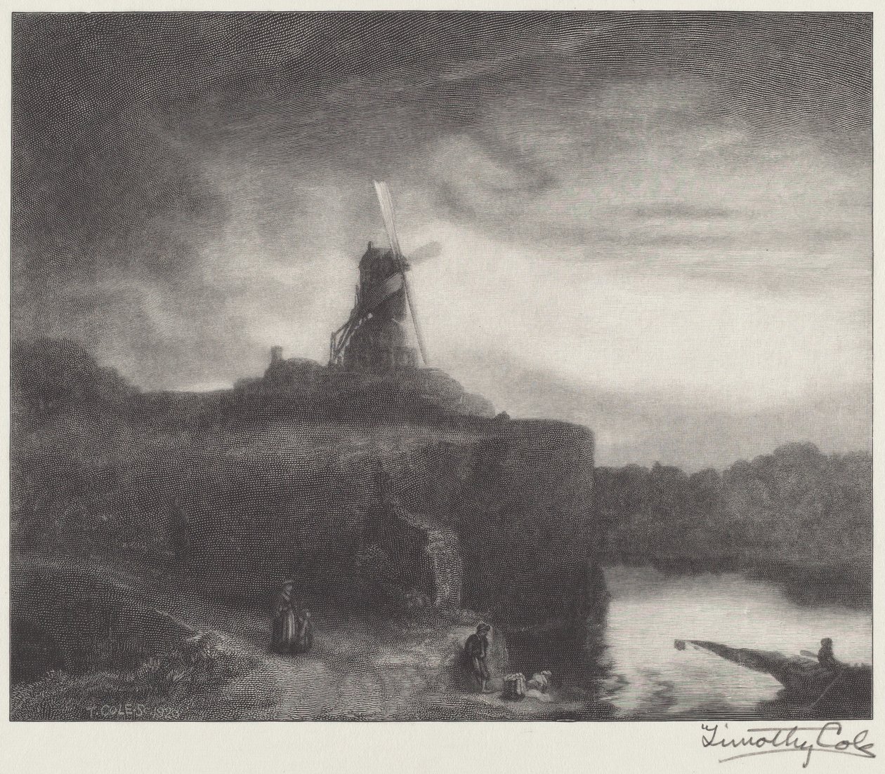 Die Mühle von Timothy Cole after Rembrandt van Rijn