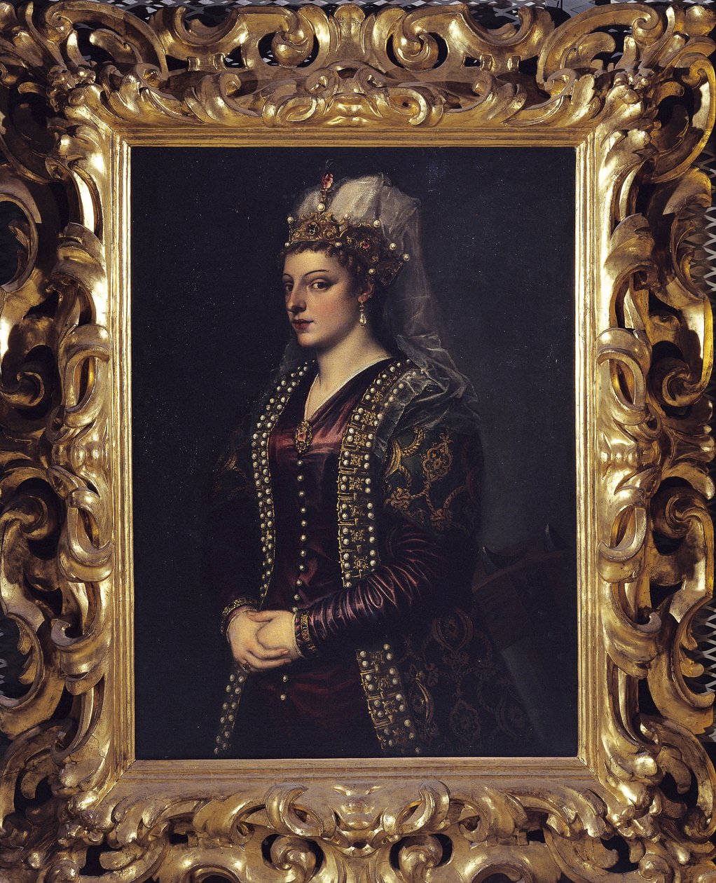 Porträt von Caterina Coronaro 1542 von Tiziano Vecelli