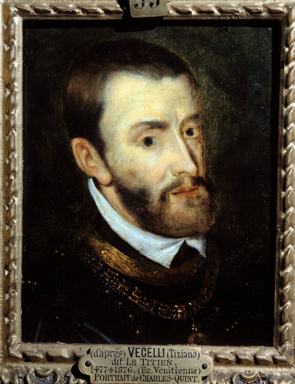 Porträt von Kaiser Karl V. (1500-1558) von Titian (c.1488 1576)