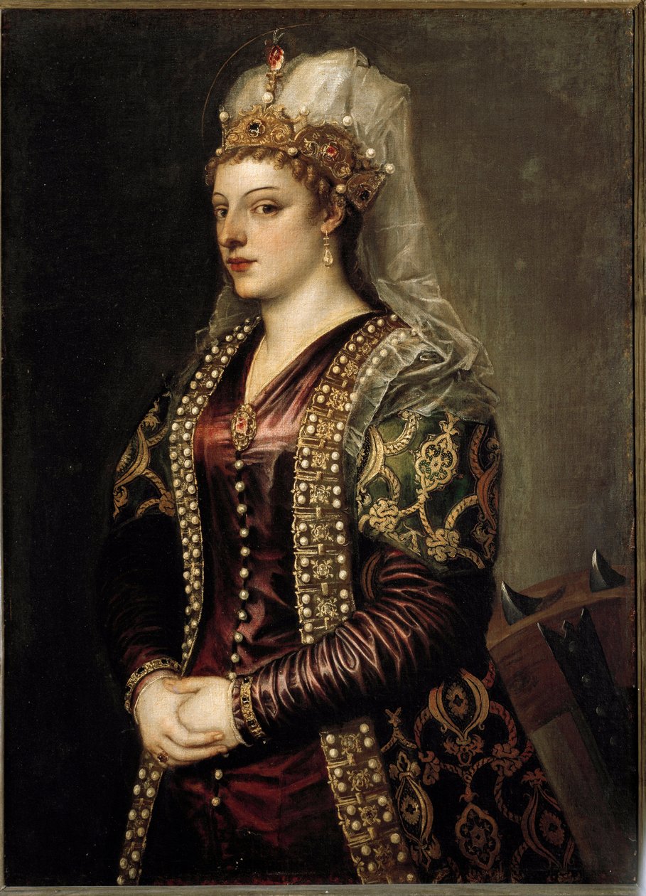 Porträt von Caterina Cornaro, Königin von Zypern, als St. Katharina von Alexandria, ca. 1542 von Tiziano Vecelli