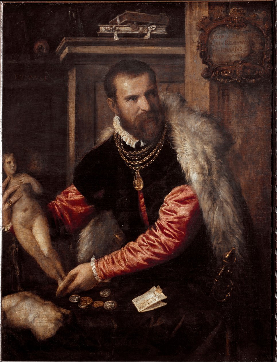 Porträt des Antiquitätenhändlers und Sammlers Jacopo Strada von Tiziano Vecelli