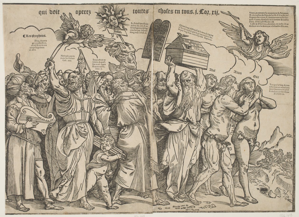 Propheten I und Adam und Eva, um 1511 von Tiziano Vecelli
