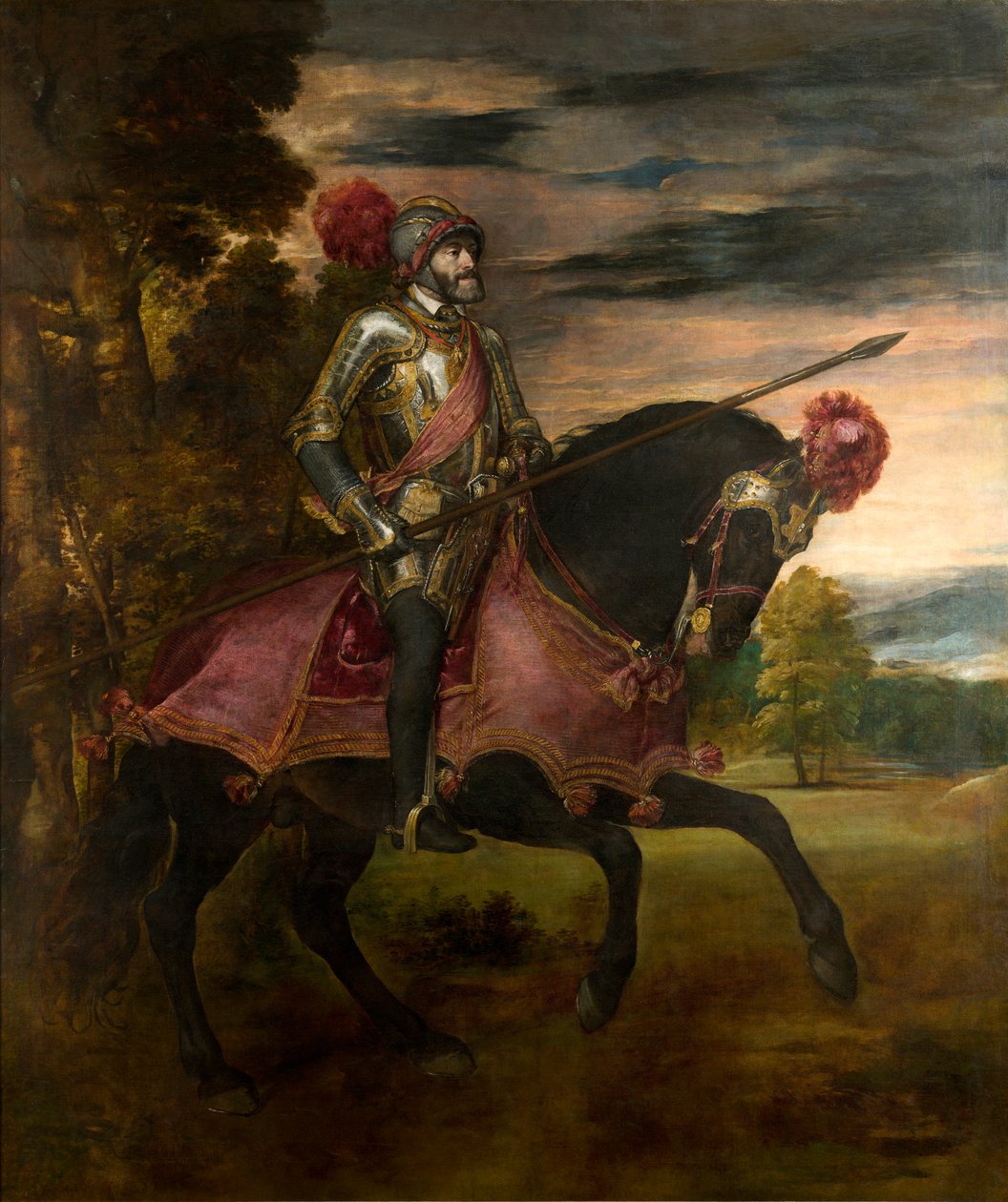 Carlos V in der Schlacht von Mühlberg von Titian