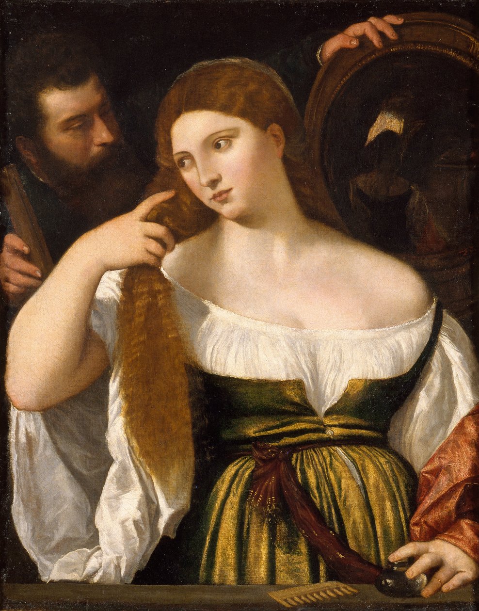 Mädchen vor dem Spiegel von Tiziano Vecelli