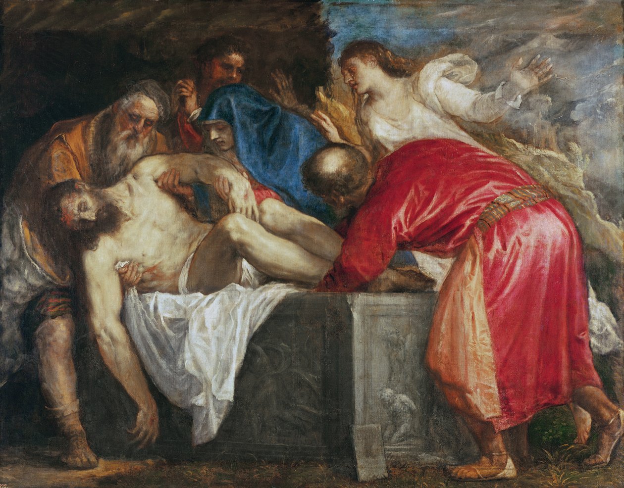 Die Grablegung Christi, 1559 von Tiziano Vecelli