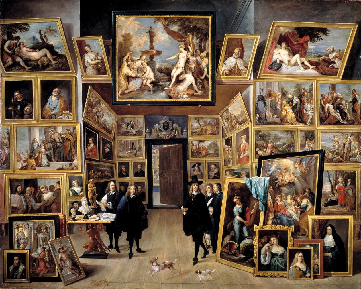Erzherzog Leopold Wilhelm in seiner Gemäldegalerie in Brüssel von Tiziano Vecelli
