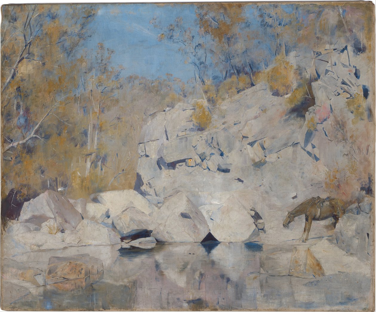 In einer Ecke am Macintyre, 1895 von Tom Roberts