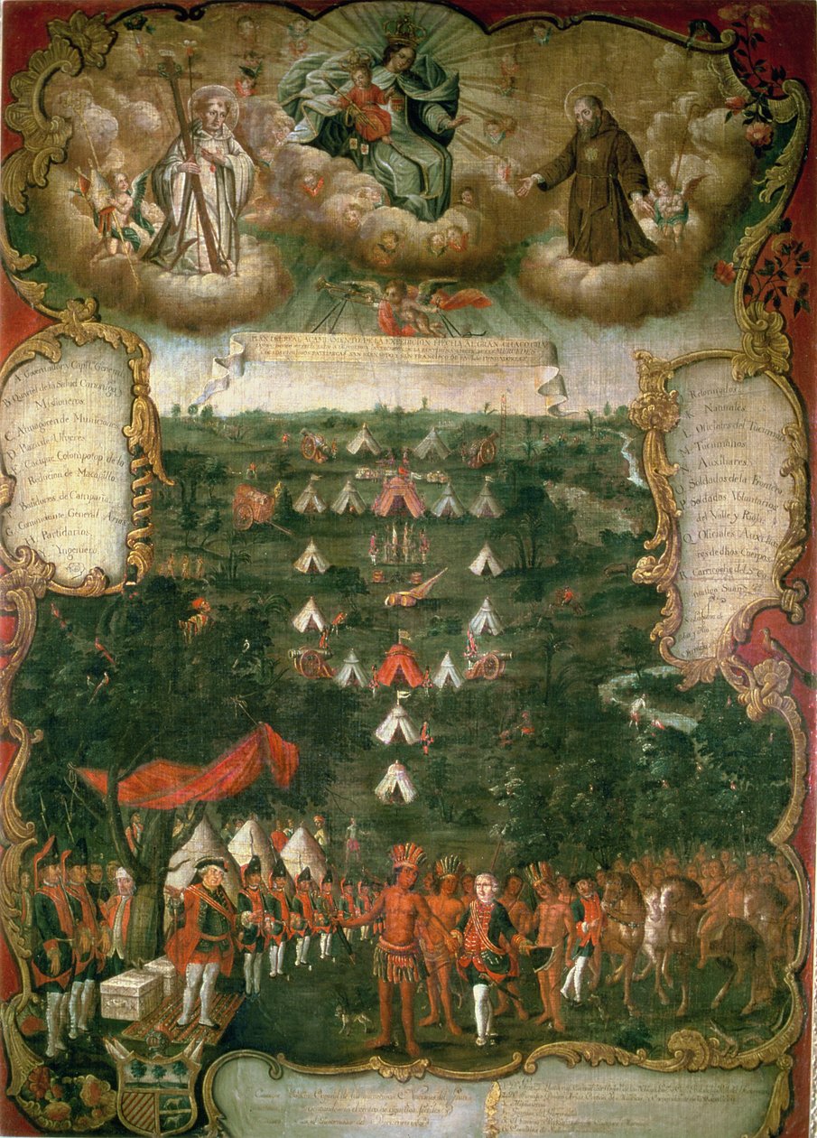Militärlager des Gouverneurs Jeronimo Matorras während der Gran Chaco-Kampagne von Tomas Cabrera