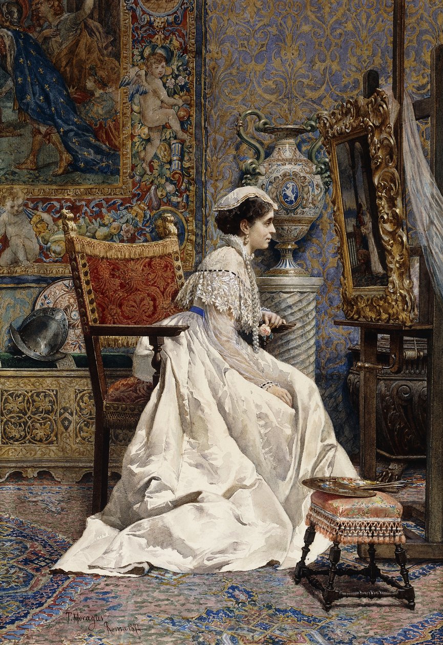 Eine schöne Kennerin, 1874 von Tomas Moragas y Torras